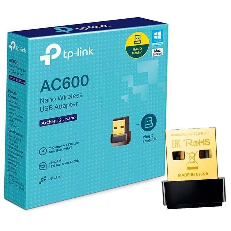 Wireless Rede USB Tp Link Ac600 Archer T2u Nano 5GHZ