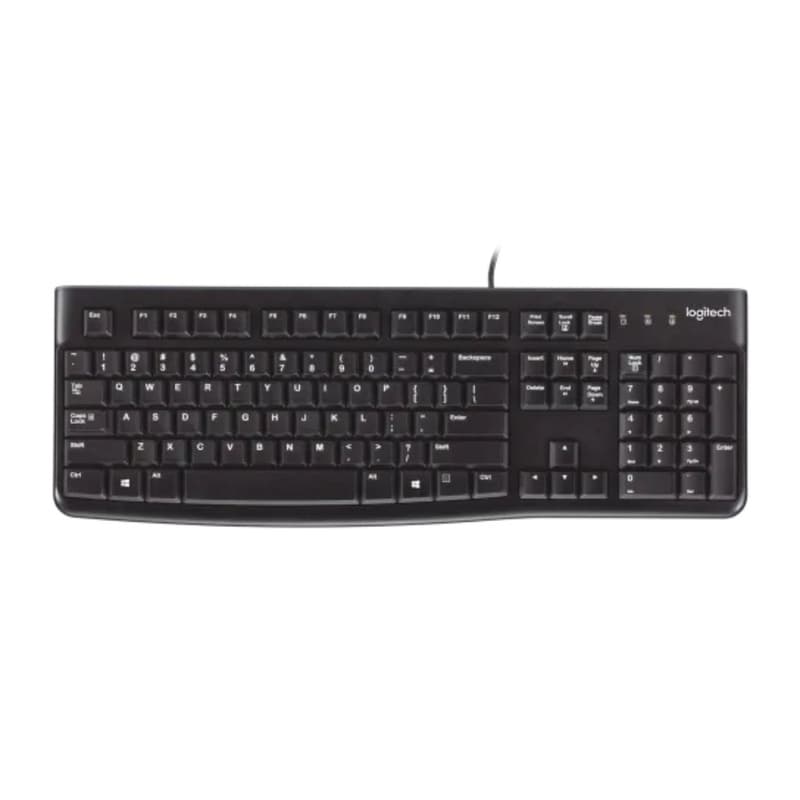 Teclado USB K120 Logitech Preto Preto