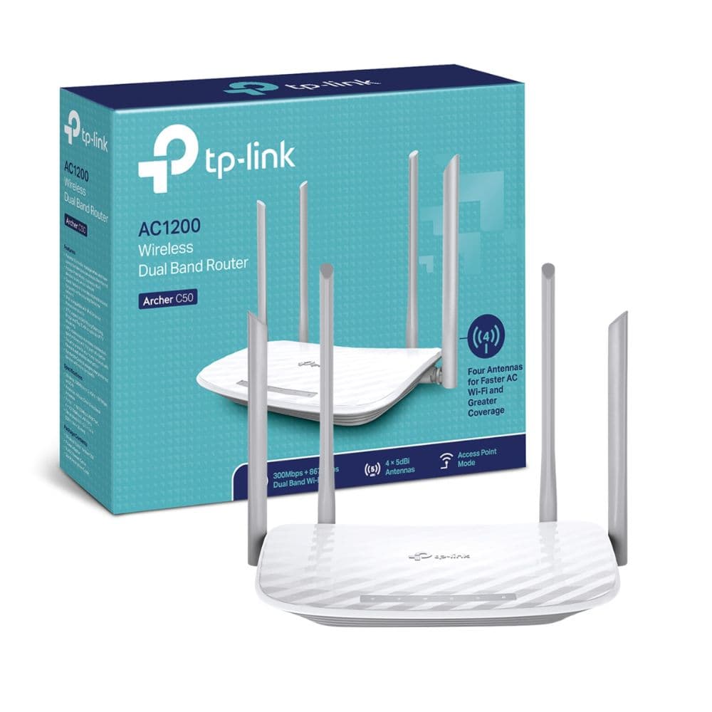 WIRELESS ROTEADOR TP LINK ARCHER C50 AC 1200 MBPS DUAL BAND