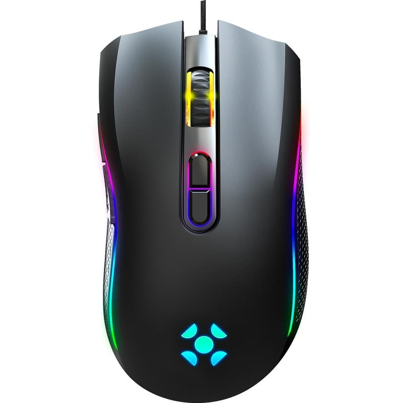 Mouse USB Gamer RGB Black Hawk Fortrek