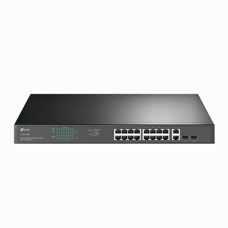 Hub 18 Portas 10/100/1000 Tp Link Tl Sg1218mp 16 Poe Rack