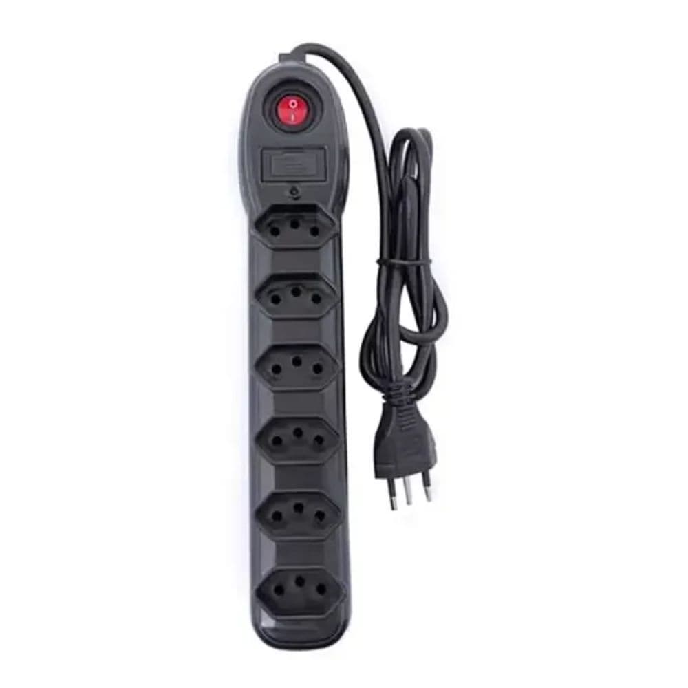 FILTRO DE LINHA 6 TOMADAS 1 MT MEGATRON PRETO