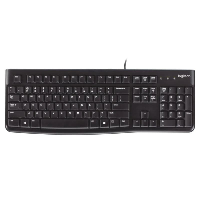 Teclado USB K120 Logitech Preto Preto
