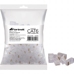 Conector Rj45 Macho 112 Cat6 Fortrek UN