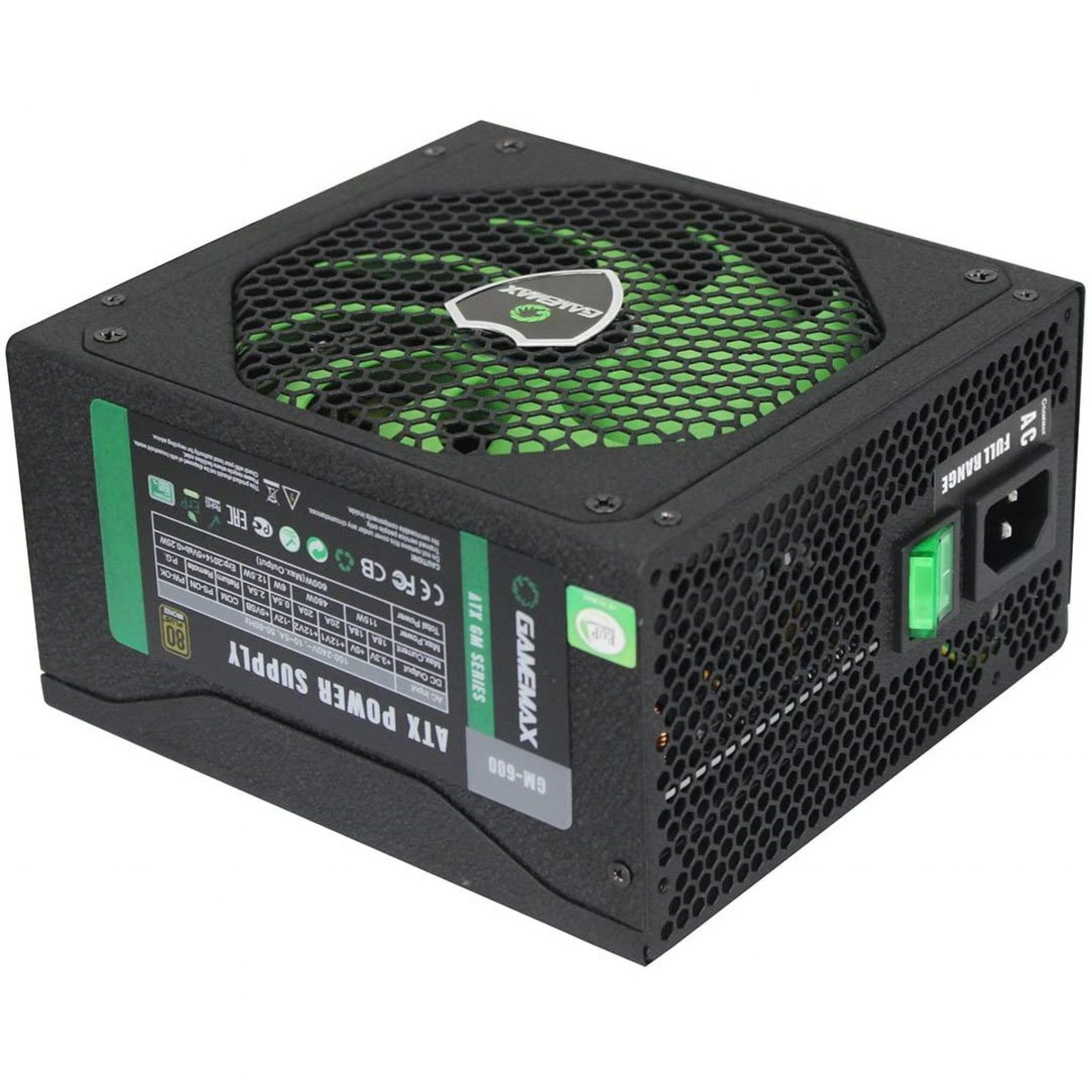 Fonte Atx Gamer 600w Gamemax Gm 600 Bronze 80 Plus Semi Modular Em