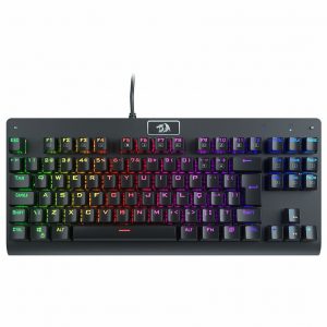 TECLADO GAMER USB RGB REDRAGON USA DARK AVENGER MECANICO K568RGB 1 PRETO