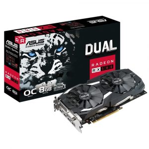 Placa de Vídeo 8GB Rx580 Asus 500 Series Dual OC 1380 MHZ 256 BIT Hdmi/dvi/disp Ddr5