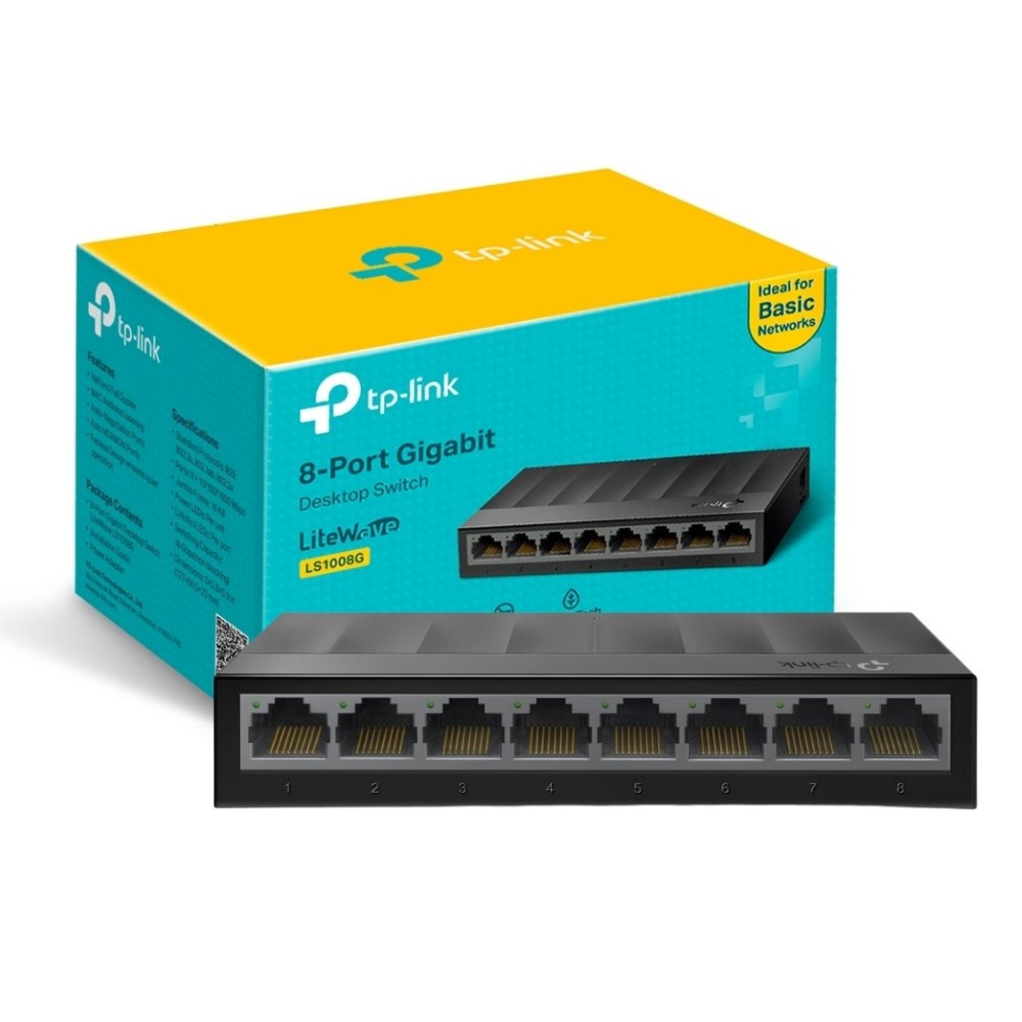 HUB 8 Portas 10/100/1000 TP Link LS 1008 Giga