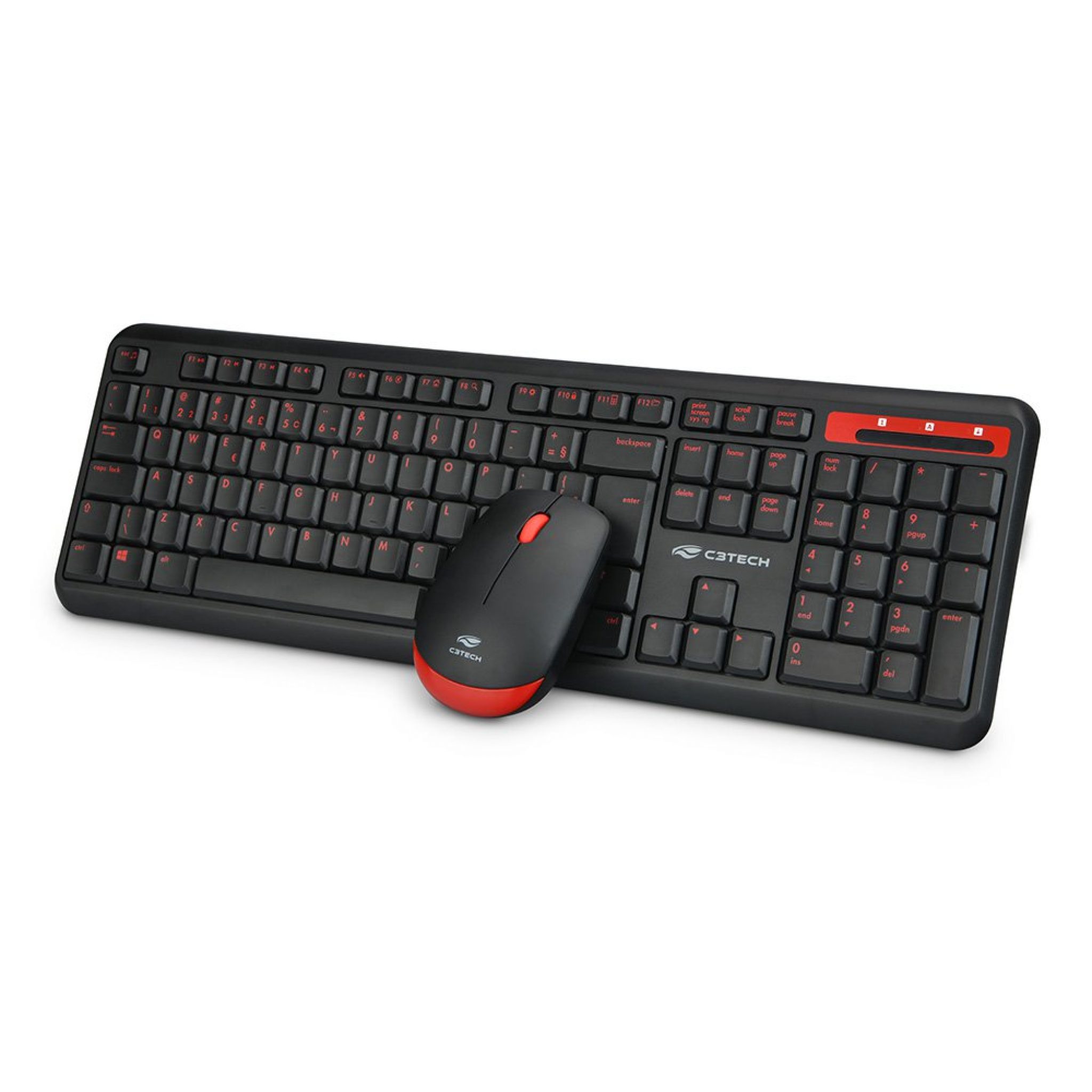 Teclado E Mouse Sem Fio C3 Tech K W100bk Preto 7051