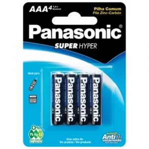 Pilha AAA Cartela R03ual C4 Pilhas Panasonic