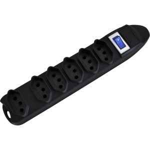 Filtro de Linha 6 Tomadas 2p+t Pst-101 Preto Fortrek