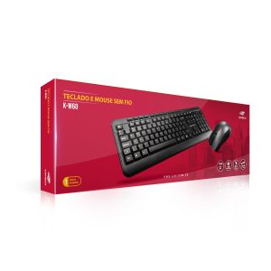 Teclado e Mouse sem FIO C3 Tech K-w60bk Preto