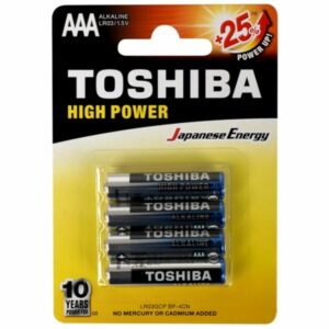 PILHA ALCALINA AAA LR03GCP TOSHIBA 4UN