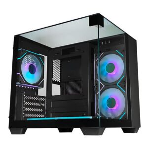 GABINETE GAMER MICRO ATX AQUARIO VISAO INFINITA 2 01X2 K-MEX PRETO