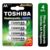 PILHA RECARREGAVEL AA 1,2V 2600MAH TNH6GAE TOSHIBA 4 UNIDADES